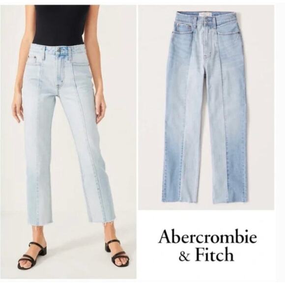 Abercrombie & Fitch The Ankle Straight Ultra High Rise Mom Jeans Sz 6S - Picture 2 of 5